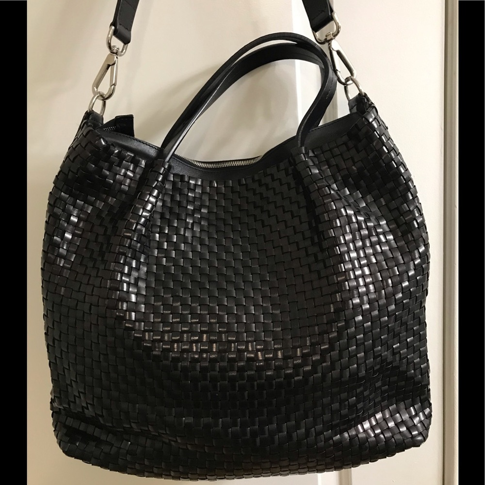 Salvatore Ferragamo Covertible Zip Satchel Leather